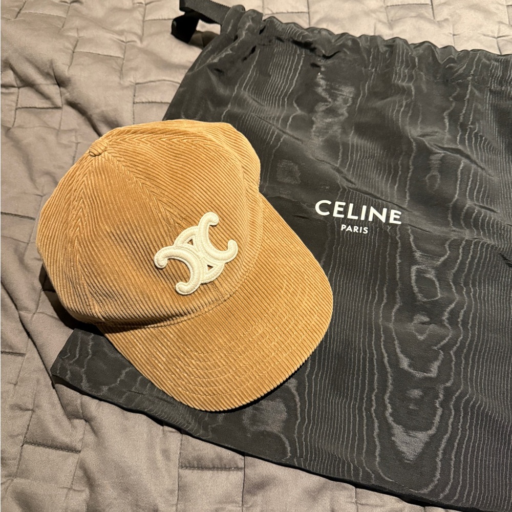 Celine Triomohe Corduroy Hat